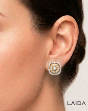 Reeva 18K Gold Plated American Diamond Pendant Set