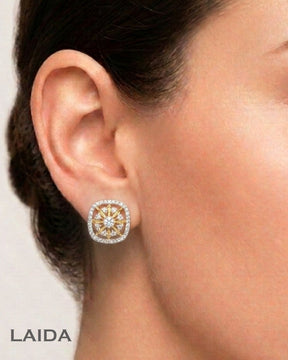 Reeva 18K Gold Plated American Diamond Pendant Set
