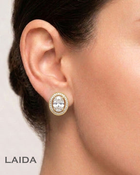 Antra 18K Gold Plated American Diamond Pendant Set