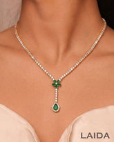 Sofia Emerald Green CZ Designer Set