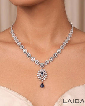 AMY CZ Sapphire Blue Designer Set