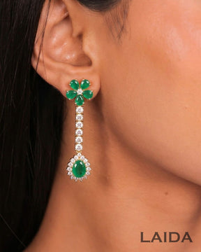 Sofia Emerald Green CZ Designer Set