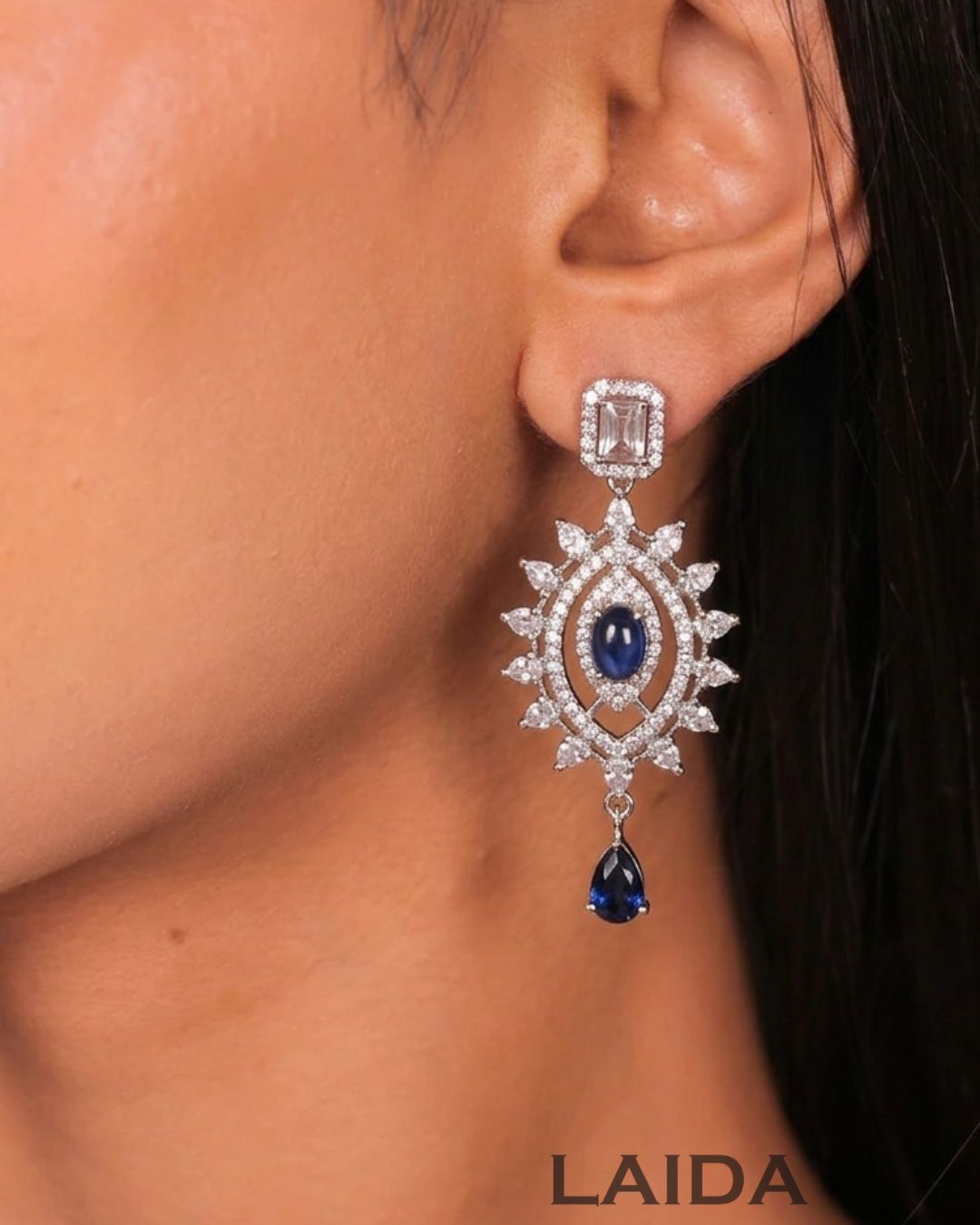 AMY CZ Sapphire Blue Designer Set