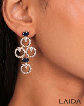 Marion Sapphire Blue CZ Designer Set