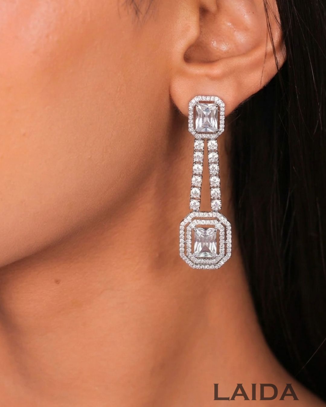 Alice CZ Silver Plated Designer Necklace Set