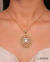 Heer 18K Gold Plated American Diamond Pendant Set