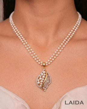 Bani 18K Gold Plated American Diamond Pendant Set