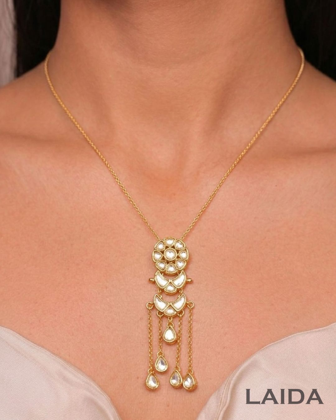 Adrita Kundan Pendant Necklace