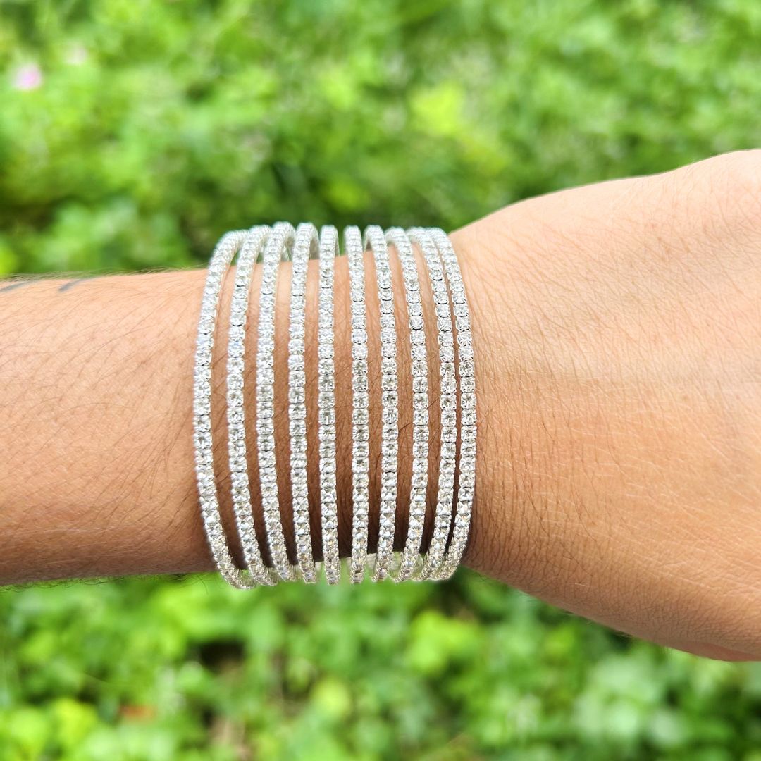 Layered American Diamond Bracelet