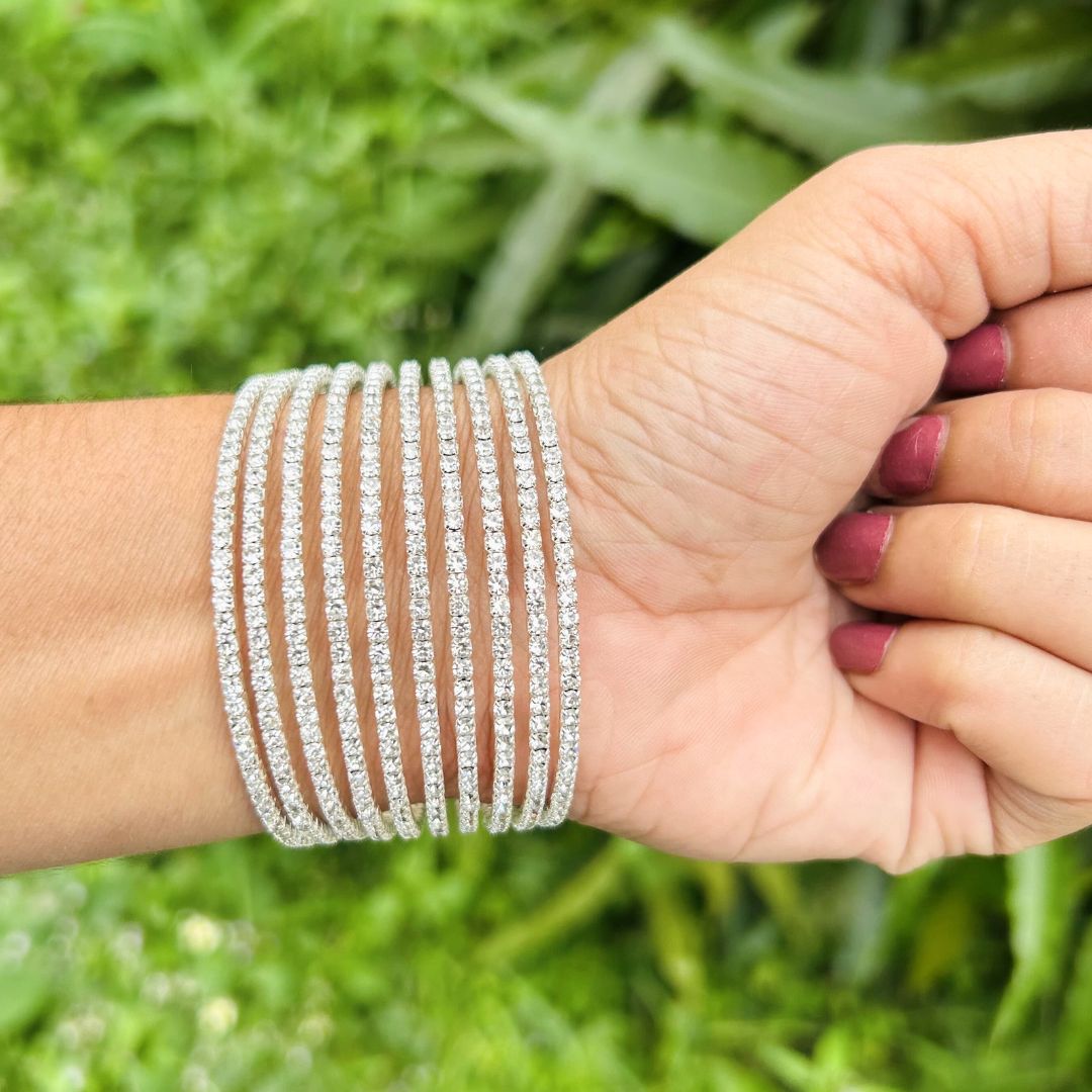 Layered American Diamond Bracelet