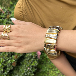 Animal Print Strechable Bracelet - Narrow