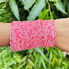 Chandni AD Gold Stone Studded 36 Pink Bangles