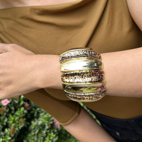 Animal Print Strechable Bracelet - Broad