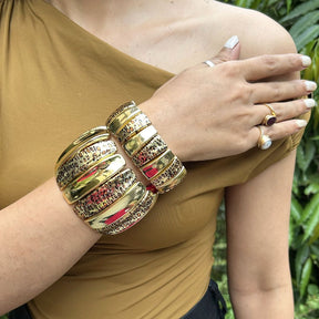 Animal Print Strechable Bracelet - Broad