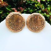 Bling Blogger Golden Round Earrings - Big