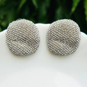 Bling Blogger Silver Stud Earrings - Small