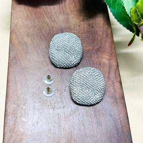 Bling Blogger Silver Stud Earrings - Small