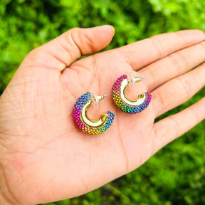 Bling Blogger Multi Small Hoop Earrings