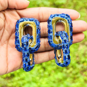 Bling Blogger  Navy Blue Entangled Earrings