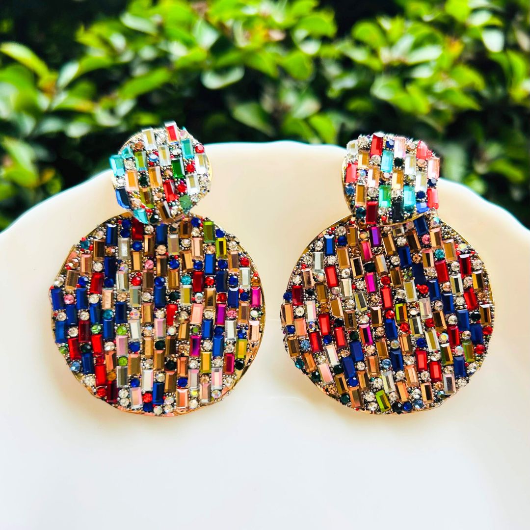 Bling Blogger Multi Layered Round Earrings