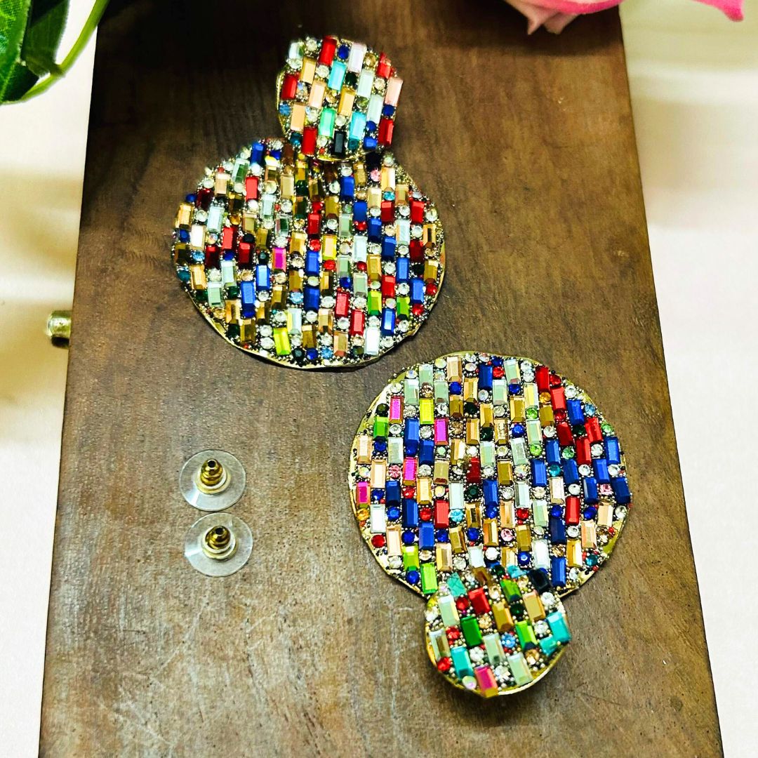 Bling Blogger Multi Layered Round Earrings
