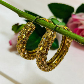Bling Blogger Rust Gold Hoop Earrings