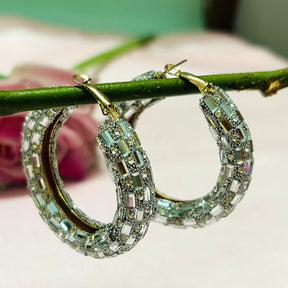 Bling Blogger Silver Hoop Earrings
