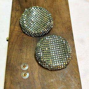 Bling Blogger Rhodium Round Earrings - Big