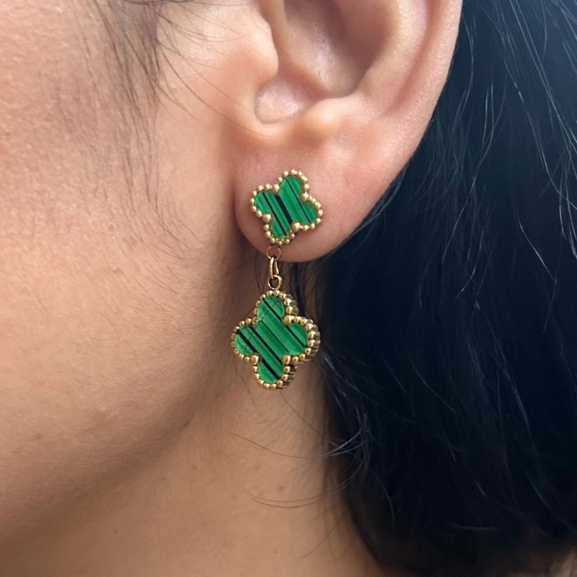 Clover Green Earrings