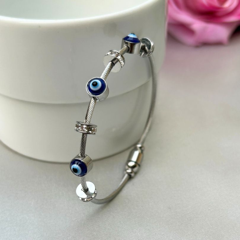 Zaya Silver Evil Eye Bracelet