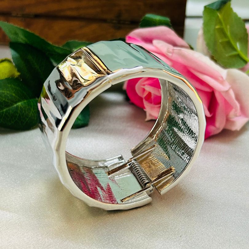 Silver Openable Kada/Cuff - Broad