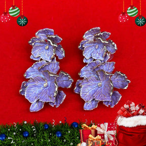 Caroling Mauve Floral Drop Earring