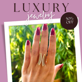 Folding Fab Golden AD Finger Ring