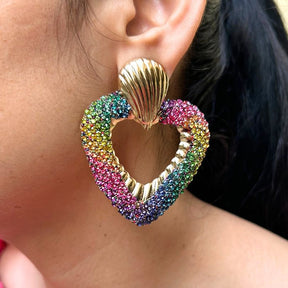 Bling Blogger Envy Multi Heart Earrings