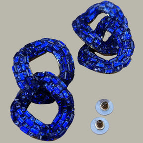 Bling Blogger Blue Entangled Statement Earrings