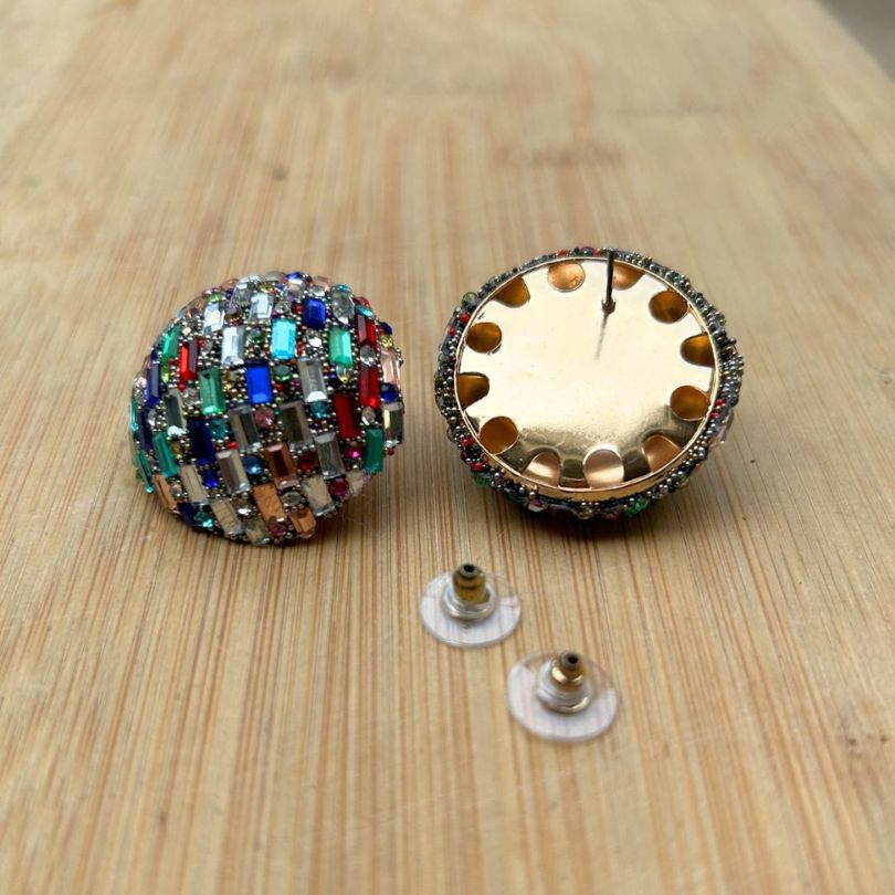 Bling Blogger Stud Earrings - Small
