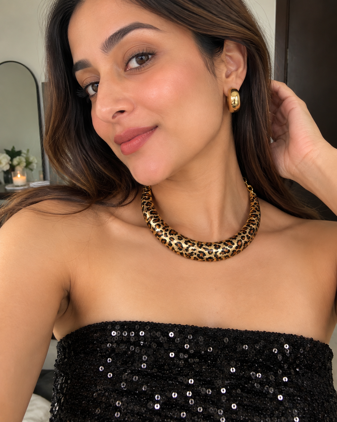 Animal Print Statement Hasli Necklace