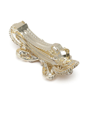 Gold Plated Embellished French Barrette