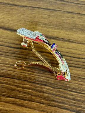 Gold Plated American Diamond French Barrette