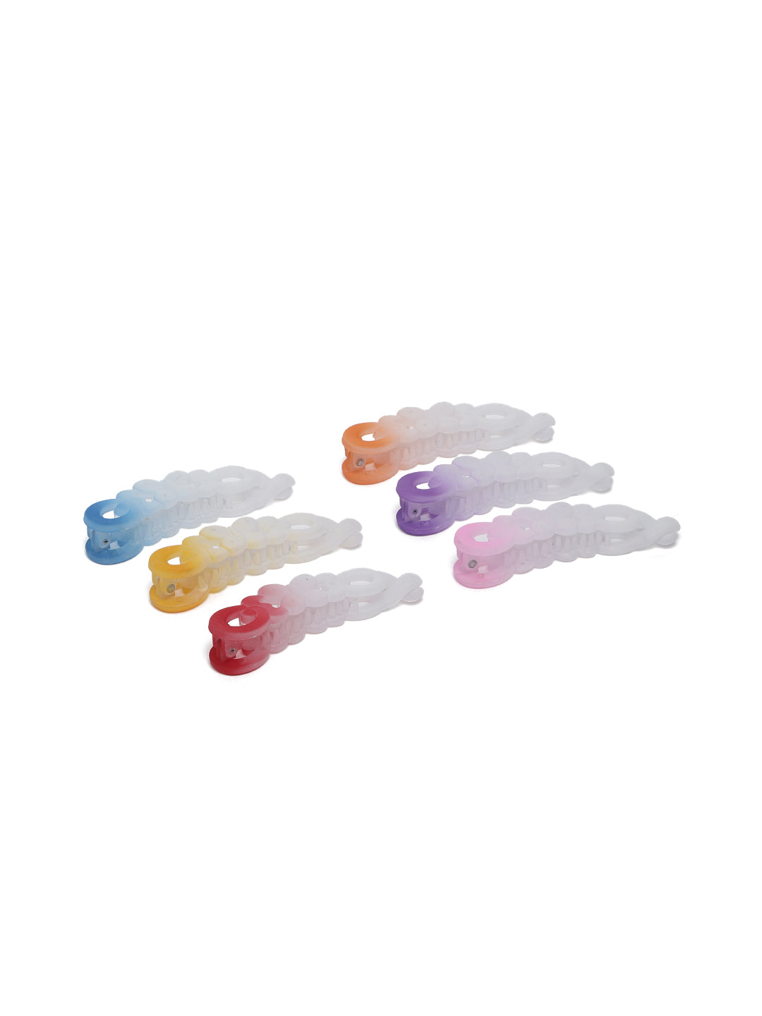 Women Set of 6 Multi Color Banana Clips