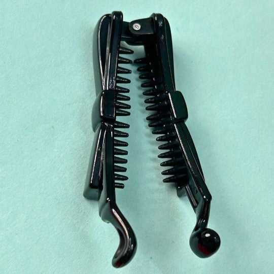 Women Set of 6 Black Bow Banana Clips