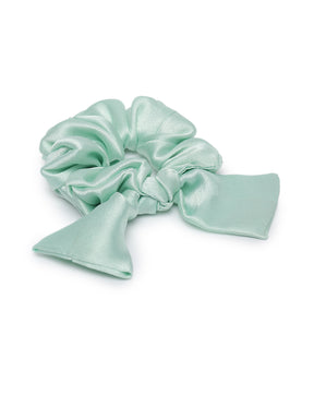 Women Set of 6 Bow Tie Knot Silk Satin Scrunchies