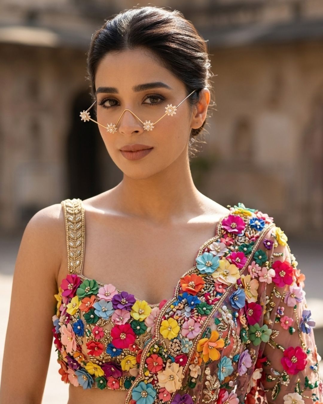 Crystal Daisy Floral Pearl Facelet