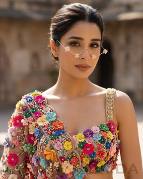Crystal Daisy Floral Pearl Facelet