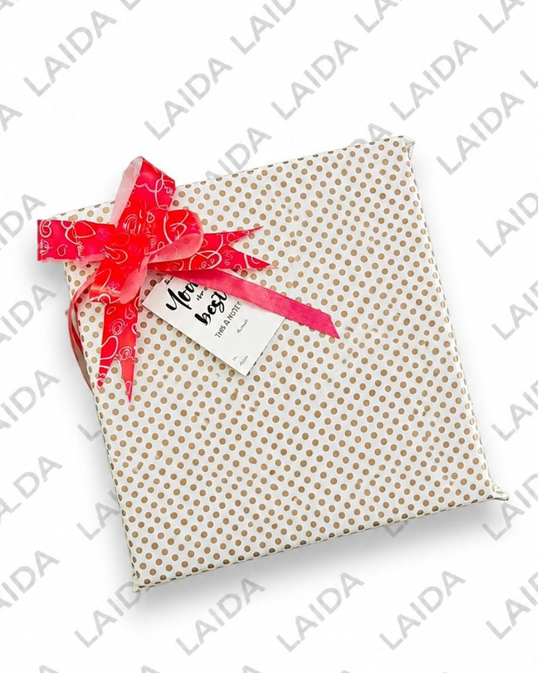 Premium Gift Wrapping Service –  White Polka Dot Collection