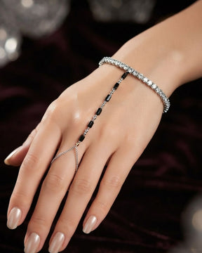 Minimalist Silver-Plated Handchain Bracelet