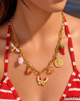 Butterfly Ladybug Charm Pendant Necklace