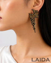 Black Bling Crystal Drop Earrings