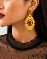 Vintage Red Leaves Drop Earrings