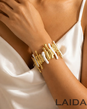 Vintage White Minimal Bracelet